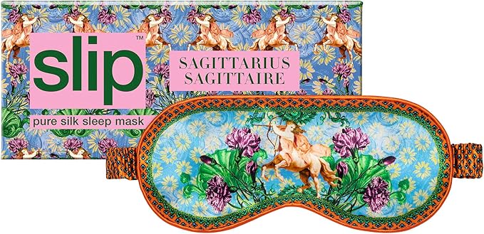 Slip Pure Silk Sleep Mask - 100% Pure 22 Momme Mulberry Silk Eye Mask - Comfortable Sleeping Mask with Elastic Band + Pure Silk Filler and Internal Liner, Zodiac Collection: Sagittarius