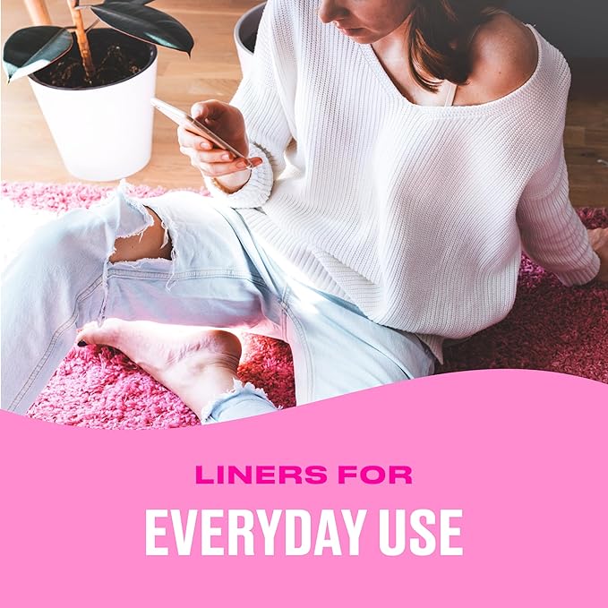 Carefree Panty Liners for Women, Thong Liners, Unwrapped, Unscented | Pantiliners, Carefree Liners, Daily Liners for Women, Light Periods and Leaks | 196ct (4 Packs of 49ct) (Packaging May Vary)