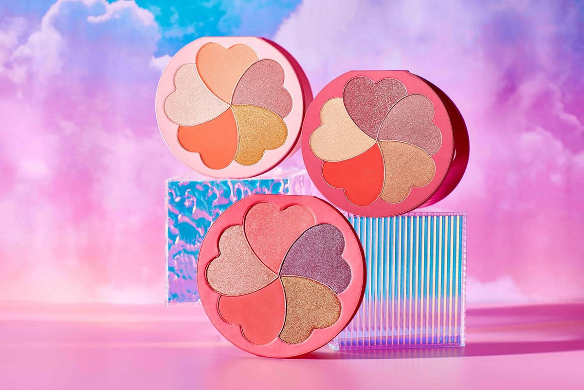 Blush Palette, Bronzer Matte Blush and Highlighter Palette, Cheek Blush Makeup, Bright Pink Blush Powder, Rose Magenta Peach Red, Talc Free
