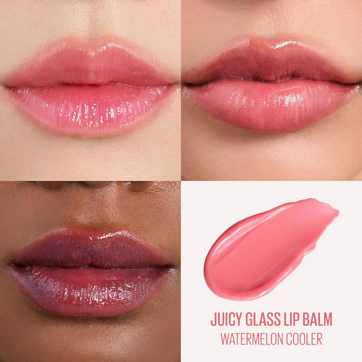 Kaja Juicy Glass Lip Balm | Plumping, Hydrating, Korean Lip Balm, Moisturizing Lip Care, 24hrs Long-lasting Hydration, Nourishing Lip Care | Watermelon Cooler, 0.15 oz.