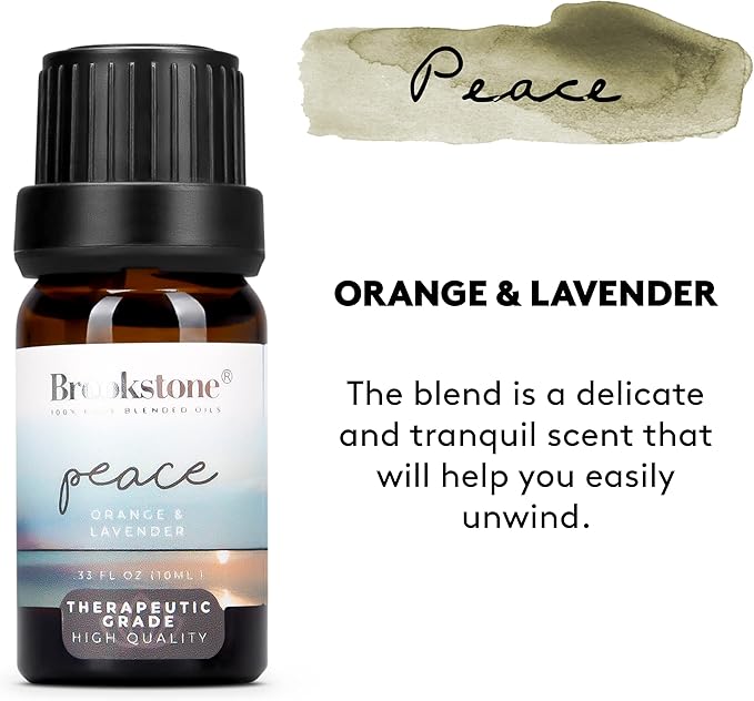 Brookstone Essential Oil Blends Sleep Collection | Organic Essential Oil Set for Aromatherapy Diffuser, Massage Oil and Candle Scents | 3-Pack 10ml Bottles