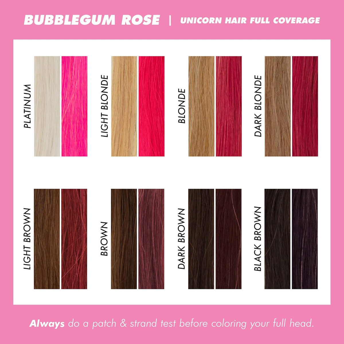 Lime Crime Full Coverage Unicorn Hair Dye, Bubblegum Rose - Damage-Free Semi-Permanent Hair Color Conditions & Moisturizes - Temporary Hair Tint Kit Has A Sugary Citrus Vanilla Scent - Vegan