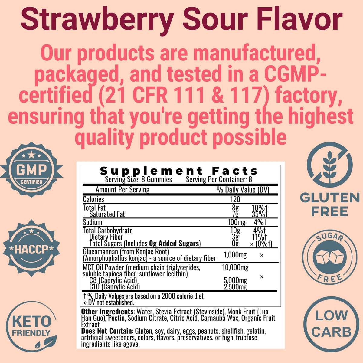 High-Fiber Keto Snacks, Healthy Snacks for Adults, Collagen Protein Keto Snack, Healthy Fiber Snack Gummies, Gluten Free No Sugar Low Calorie Low Carb Fat Free Gummy Candy, Bovine Collagen Peptides