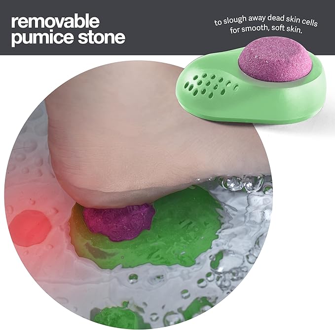 Medical king Foot Spa with Heat and Massage and Jets Includes A Remote Control Pumice Stone Collapsible Foot Spa Massager with Heat and Bubbles and Vibration