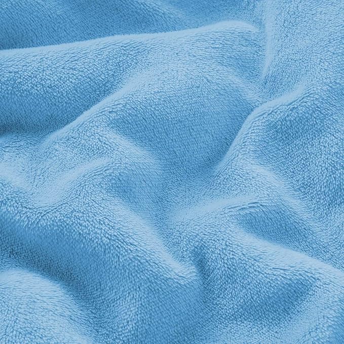 IR Imperial Rooms Light Blue Sherpa Blankets Queen Size for Bed - Wholesale Bulk Pack of 9 Sherpa Blankets - Soft Fluffy Throw Blanket for Hotels, Guest Bedroom, 90x90 Inches