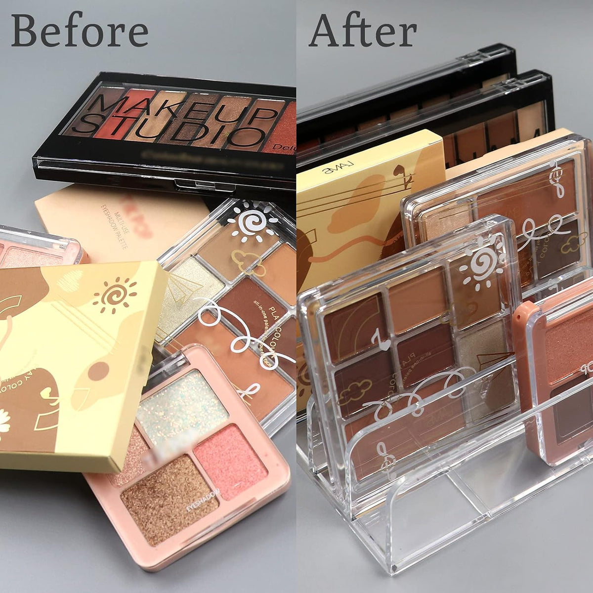 Makeup Organizer, Compact Makeup Palette Organize, for Bathroom Countertops, Vanities, Cabinets, Sleek Modern Cosmetics Storage Solution for - Eyeshadow Palettes, Contour Kits, Blush