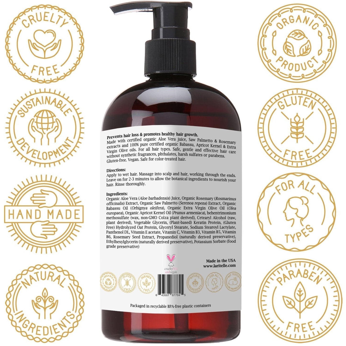 Organic Unscented Conditioner Herbal Magic 16 oz