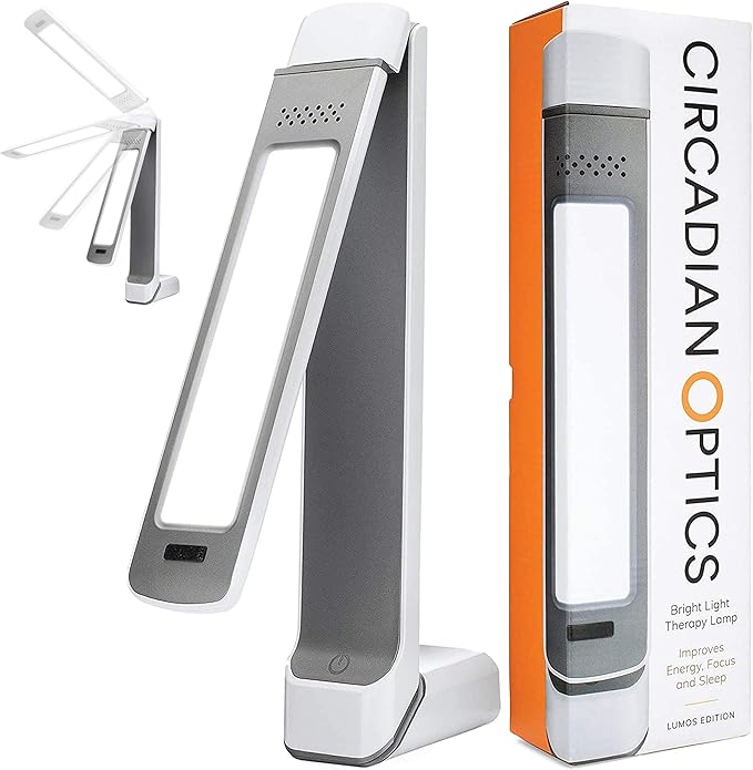Circadian Optics Lumos 2.0 Light Therapy Lamp | As Seen On Shark Tank | 10,000 Lux Full Spectrum UV-Free Light | Boost Mood, Improve Sleep, Increase Energy & Enhance Focus