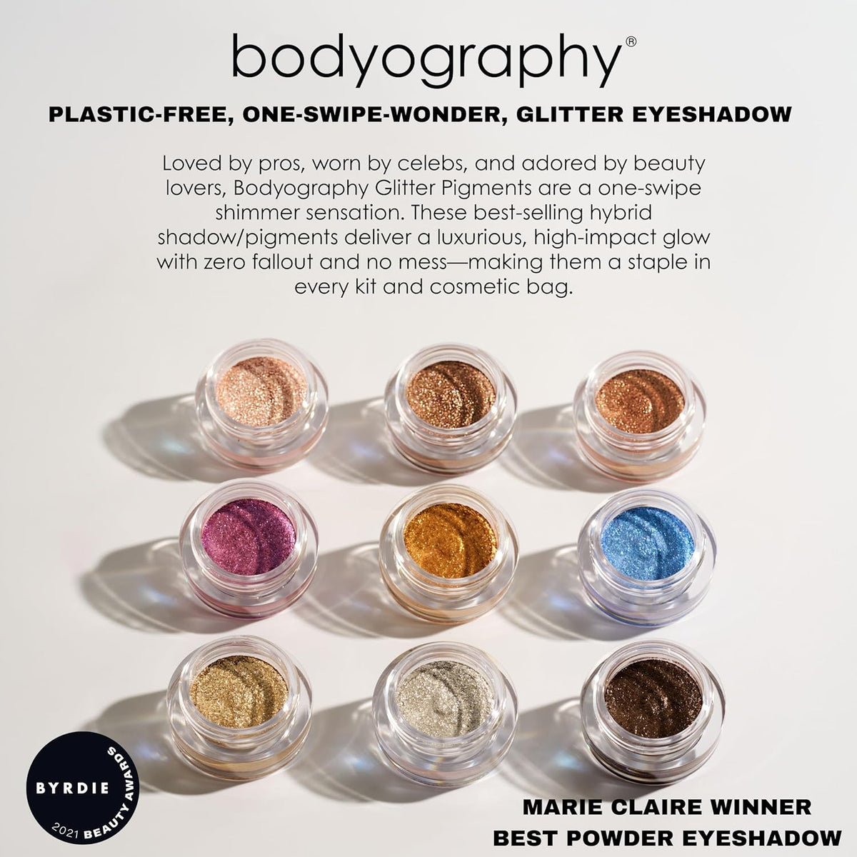 Bodyography Glitter Pigment - Stratus Champagne Pink for Women - 0.105 oz Eye Shadow