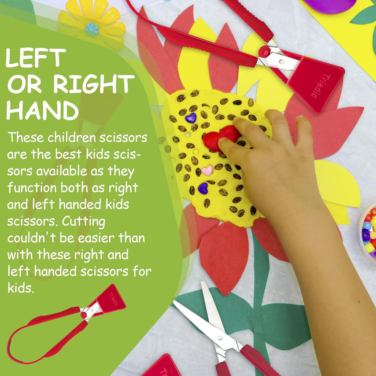 Loop Scissors for Kids with Safety Shield, Right or Left Handed for Preschools, Schools, Classrooms, Adaptive and Special Needs Children (4)