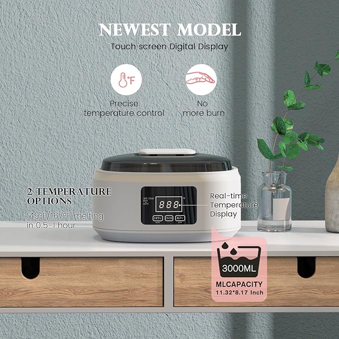 Paraffin Wax Machine For Hands And Feet - Paraffin Wax Heater Moisturizing Set Automatic Timing Heat Preservation Paraffin Wax Machine For Hand Wax, Suitable For Arthritis, Dry Skin Repair(White)