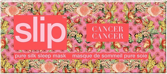 slip Pure Silk Sleep Mask - 100% Pure 22 Momme Mulberry Silk Eye Mask - Comfortable Sleeping Mask with Elastic Band + Pure Silk Filler and Internal Liner, Zodiac Collection: Cancer