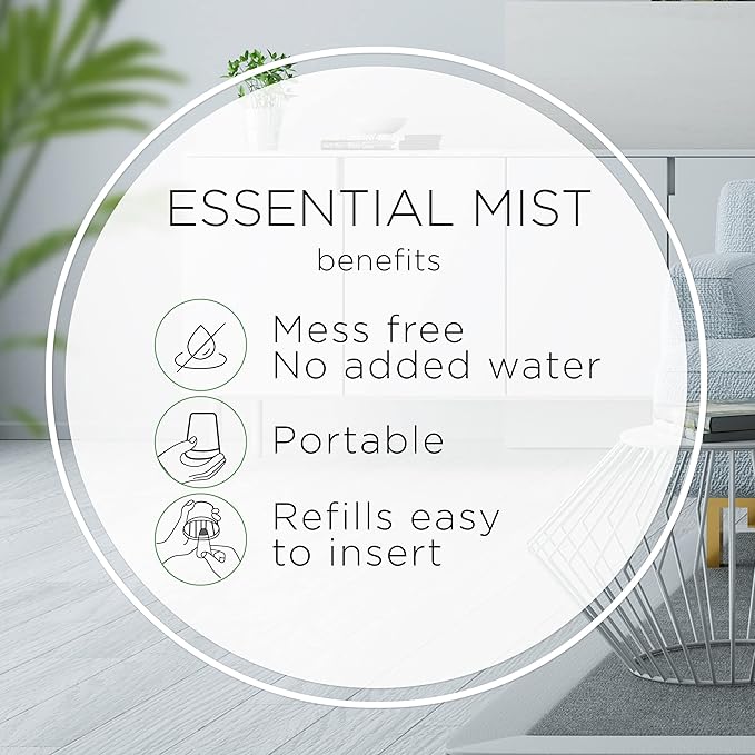 Air Wick Essential Mist Refill, 1 Ct, Happiness, Essential Oils Diffuser, Air Freshener, Aroma
