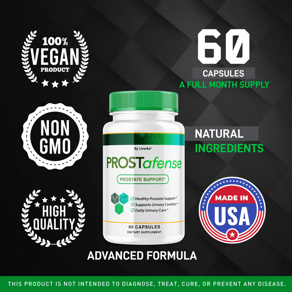 (5 Pack) Prostafense Health Supplements for Men Capsules - Official Prostafense Pills All Natural Support, Prostafence Maximum Strength Premium Formula for Daily Wellness, 300 Capsules For 5 Months