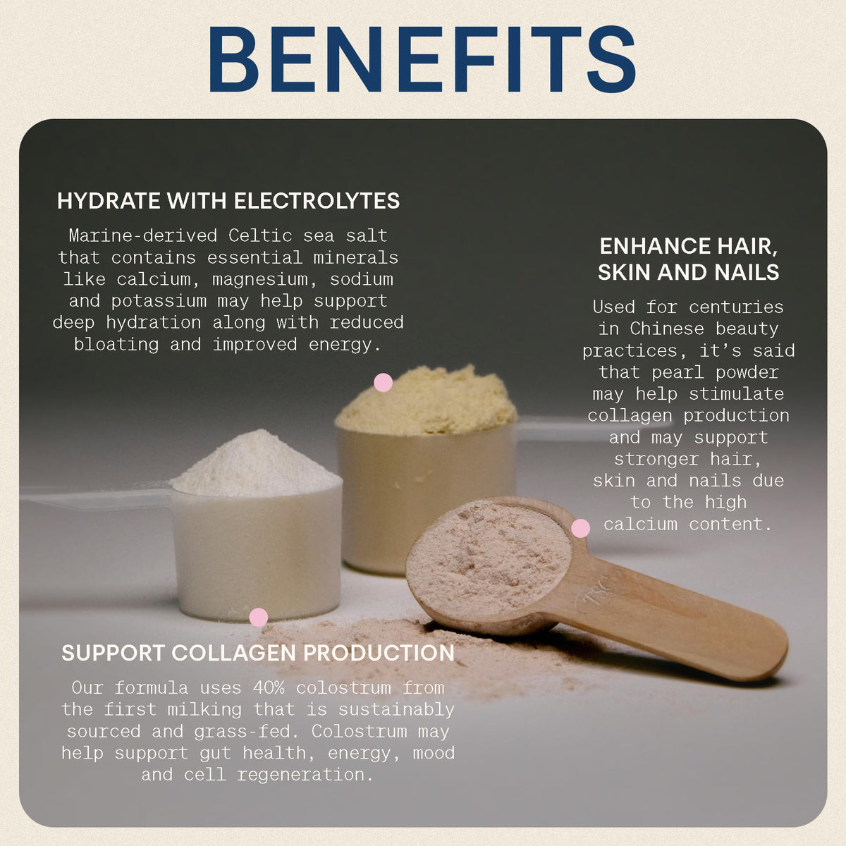 The Skinny Confidential Beauty Salt Hydration Powder with Grass-Fed Colostrum, Electrolytes & Pearl Powder to Support Immunity & Digestive Health - Supports Glowing Hydrated Skin & Radiant Hair
