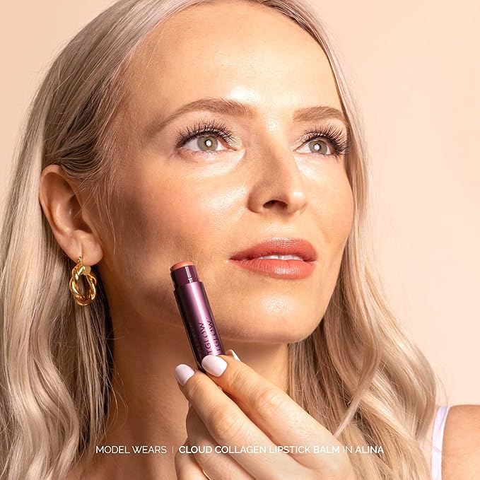 Fitglow Beauty - Cloud Collagen Lipstick Matte Balm | Vegan, Woman-Owned Clean Beauty (Alina, 0.14 oz | 4 g)