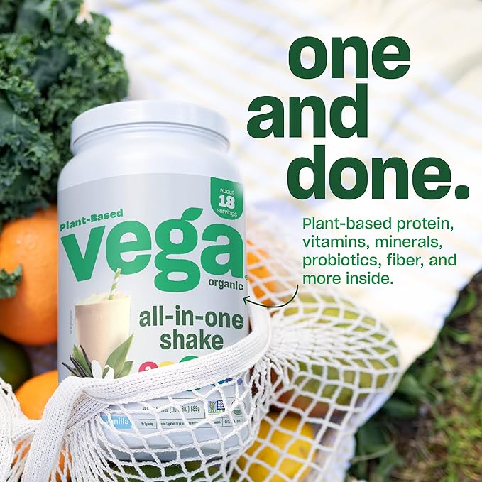 Vega, Protein Powder One Shake Us Berry Large Organic, 24.3 Ounce