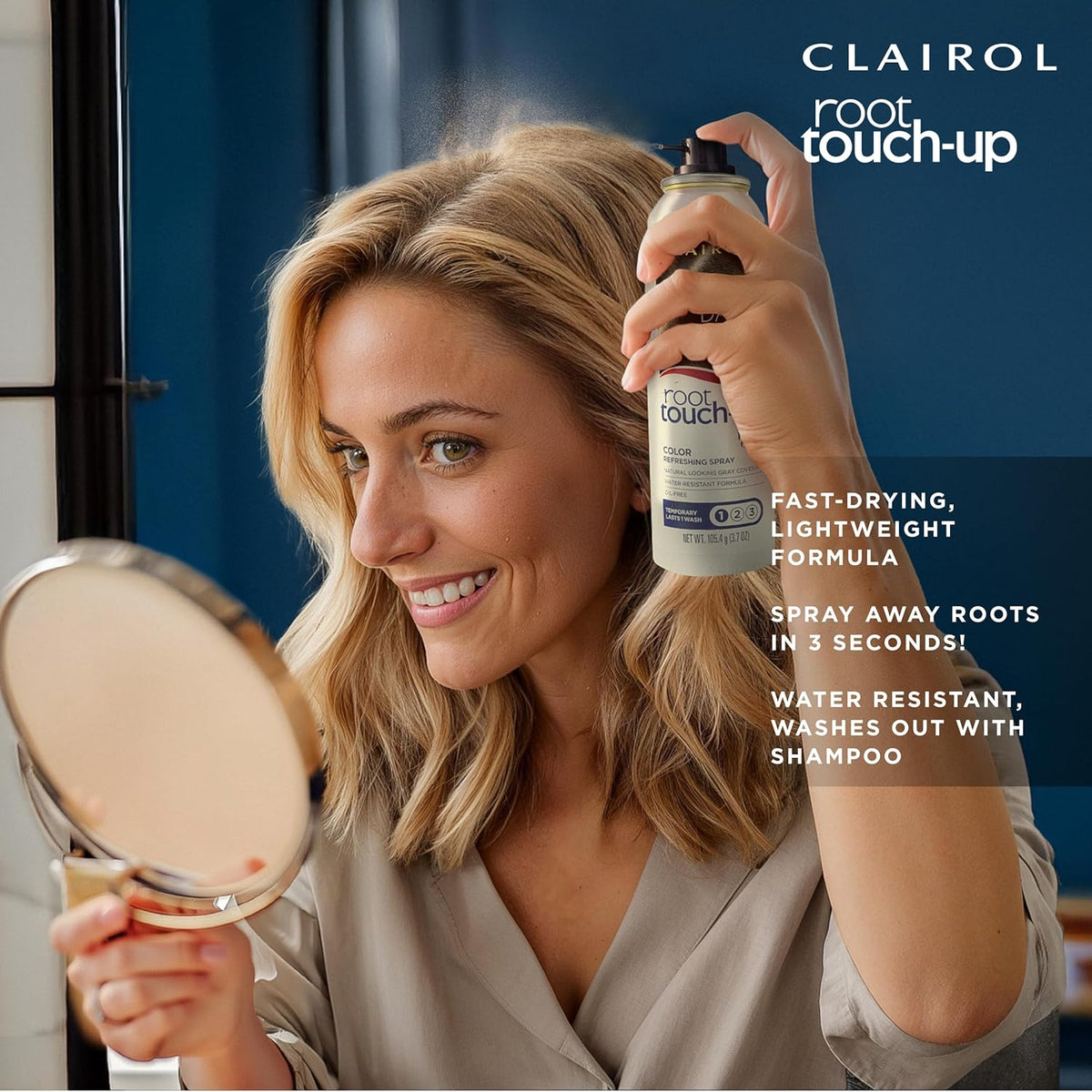 Clairol Root Touch-Up by Nice'n Easy Temporary Hair Coloring Spray, Light Brown Hair Color, Pack of 1