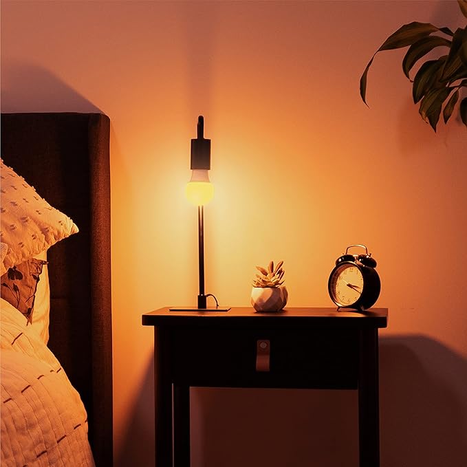 Sleep Aid Amber Light Bulbs I Blue Light Blocking Led Lights for Bedroom Soft Warm Light Bulbs I 7 Watts E26 Led Bulb 60 Watt (Equivalent) I Night Light Bulbs for Room Lamp, Bedroom Lights, Kids Room