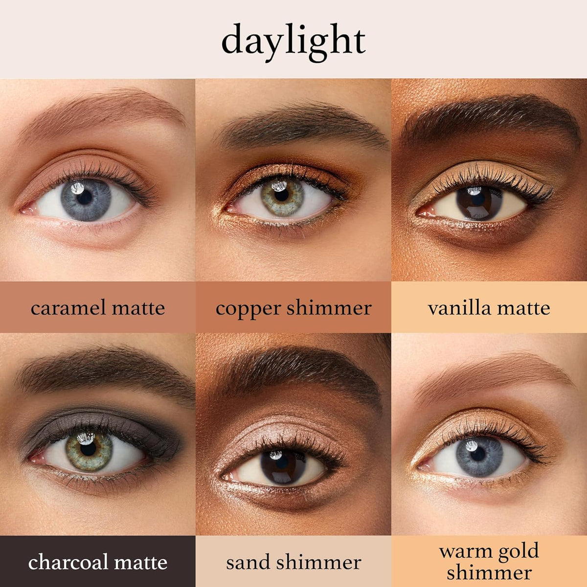Julep Eyeshadow 101 Crème-to-Powder Eyeshadow Stick Palette-Style Creme-to-Powder 6 Piece Gift Set- Daylight