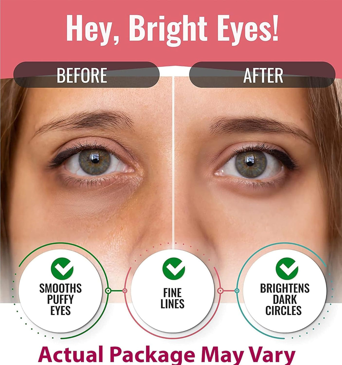 Eye Mask for Puffiness - Under Eye Patches for Dark Circles - Korean Under Eye Mask Patches for Puffy Eyes - Eye Gel Pads Depuffing Eye Brightener, Caffeine, Hydrogel & Collagen (20 Pairs)