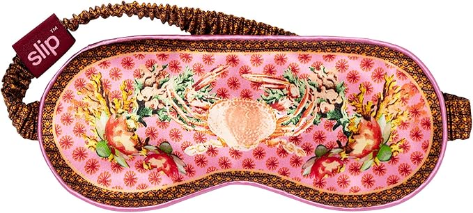 slip Pure Silk Sleep Mask - 100% Pure 22 Momme Mulberry Silk Eye Mask - Comfortable Sleeping Mask with Elastic Band + Pure Silk Filler and Internal Liner, Zodiac Collection: Cancer