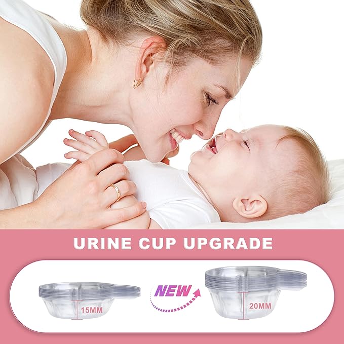 Pregnancy Test Strips with Urine Cups, hCG Detection Home Pregnancy Test, Sensitive & Over 99% Accurate, 50 Count Individually Wrapped, Rapid Pregnancy Tests Kit 5mm Wider 25mIU/mL