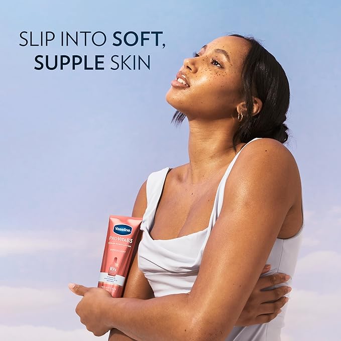 Vaseline Pro VitaB3 Serum Burst Lotion Supple & Soft Healthy, Hydrated Skin, Lightweight 10x Antioxidant Power of Vitamin C with Vitamin B3, Hyaluronic Acid & Peptides, 7.5 fl oz