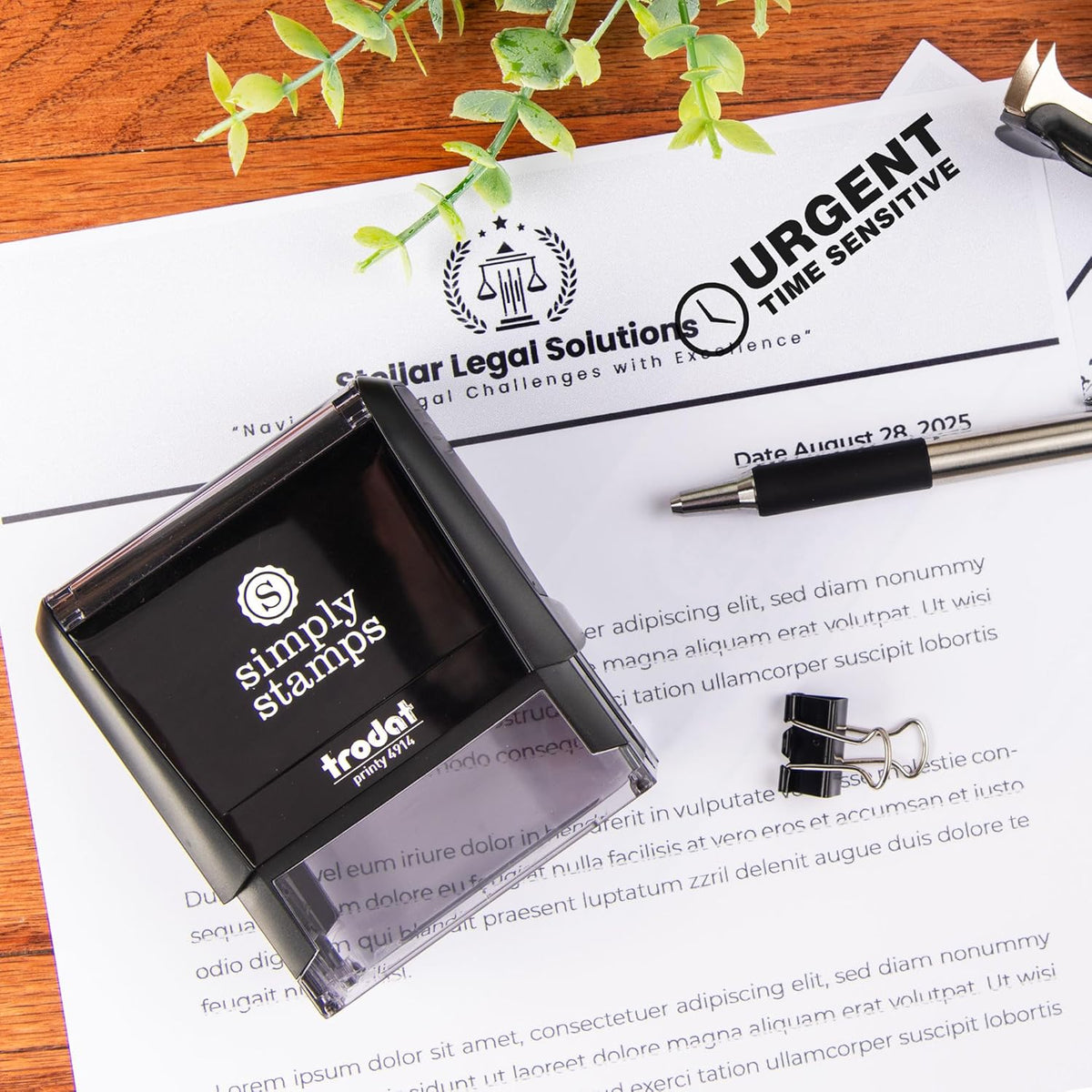 Urgent Time Sensitive Office Stamp | 4 Different Sizes | 20 Designs | Multiple Color Options | Perfect for Quick Validation of Office Documents (Urgent Time Sensitive, Xtra Large)