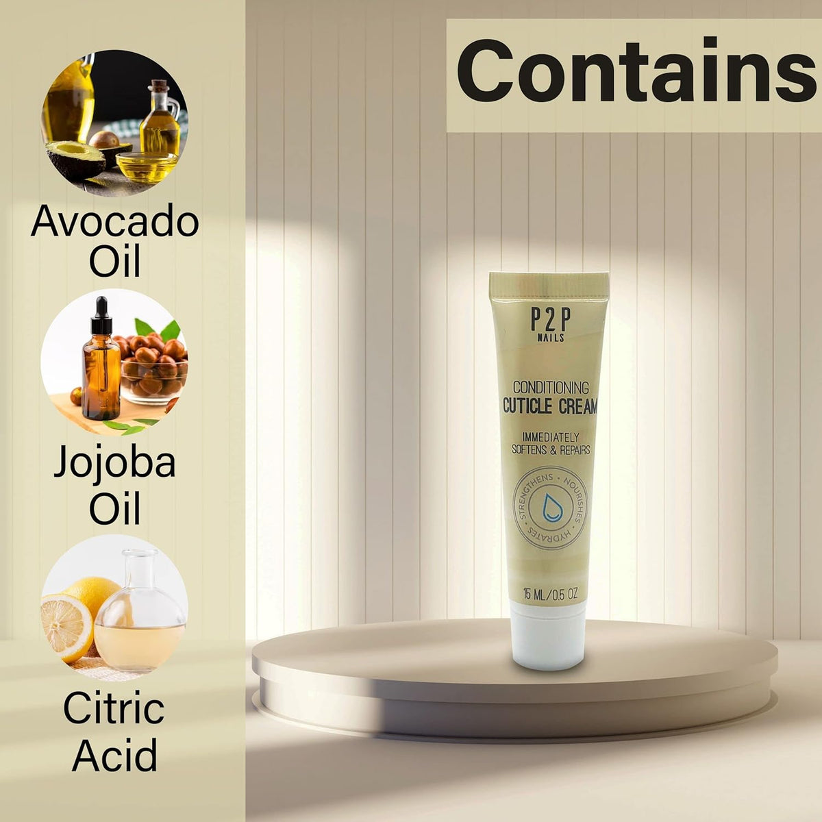 Conditioning Cuticle Cream - Nourishing, Quick-Drying Softener for Proper Nail Health