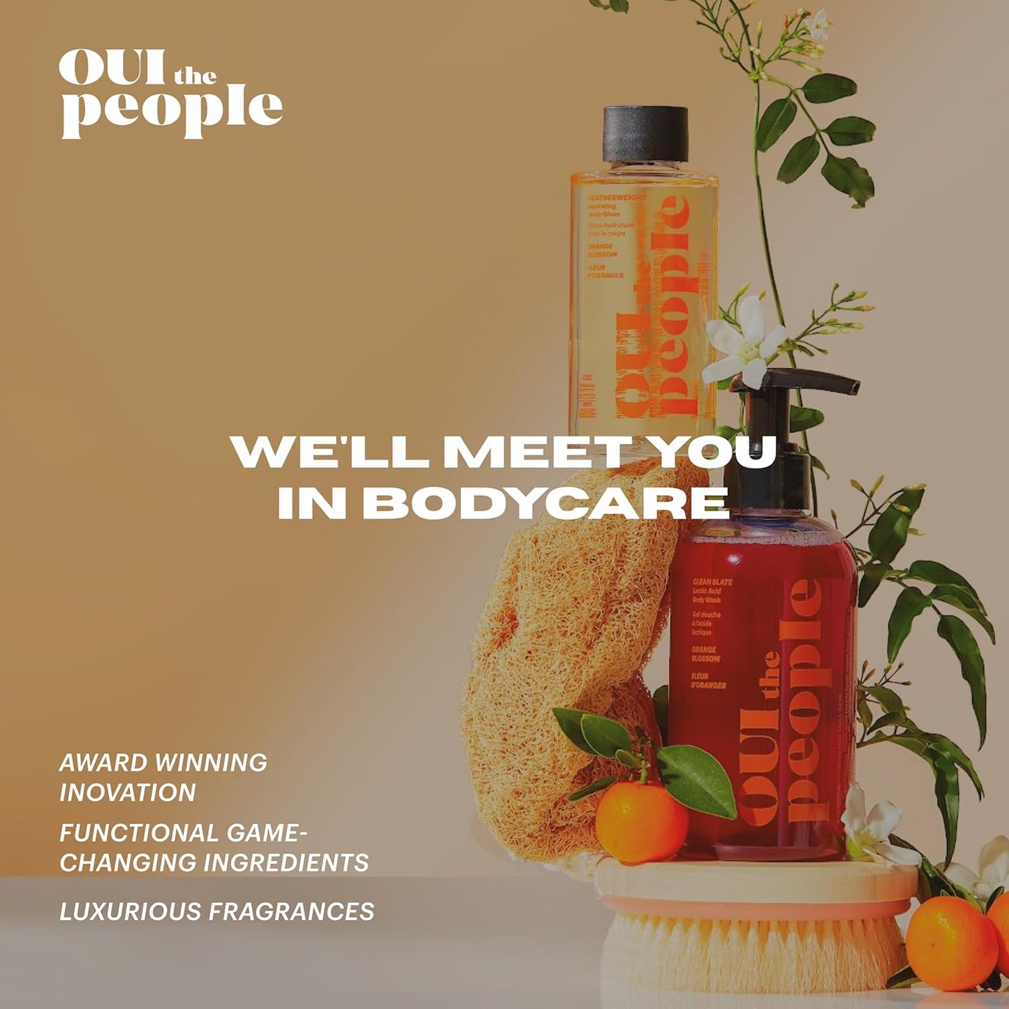 OUI the People HEALTH FOOD Prebiotic Lotion, Lightweight, Deep Hydration with Prebiotics for Balanced Skin Microbiome, Body and Face Moisturizer, Daily Facial Moisturizer, 8.4 oz