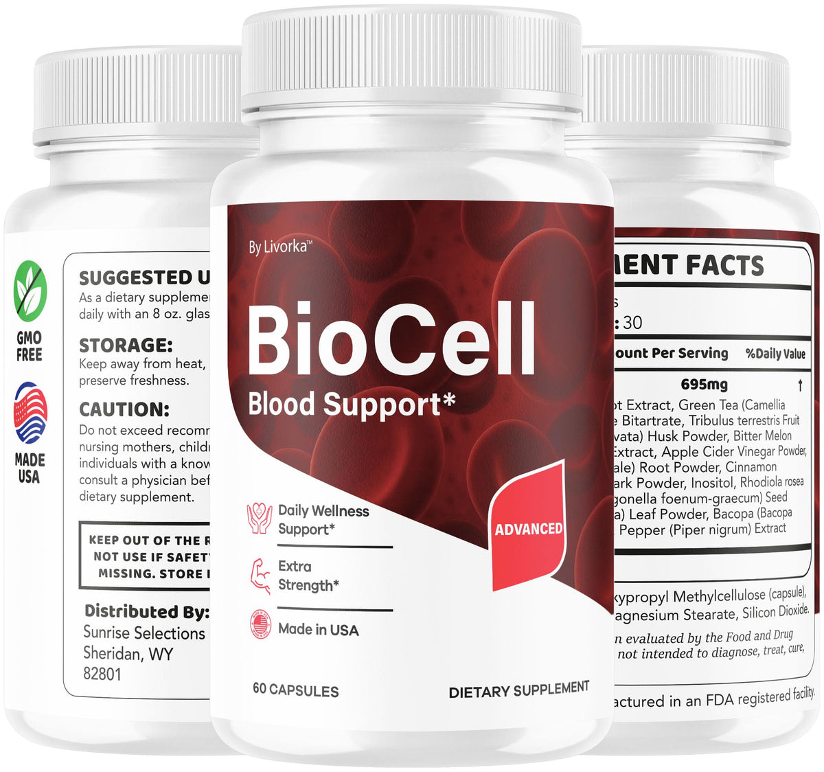 Bio Cell Capsules - Official BioCell Blood Health Support Pills Advanced Formula Supplement, All Natural Bio Cell Vitamins for Overall Health & Wellness Reviews, 60 Capsules for 1 Month