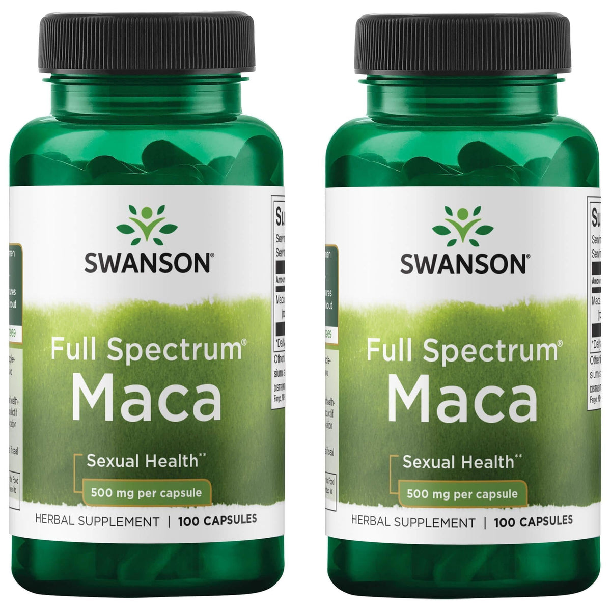 Swanson Maca 500 Milligrams 100 Capsules (2 Pack)