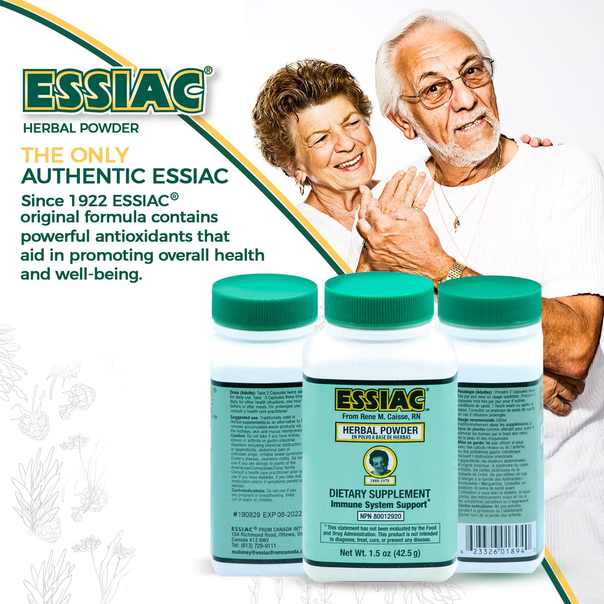 Essiac PowderESSIAC Original Herbal Tea Powder – 1.5 oz Bottle | Powerful Antioxidant Blend to Help Promote Overall Health & Well-Being | Original Formula from 1922 (1)