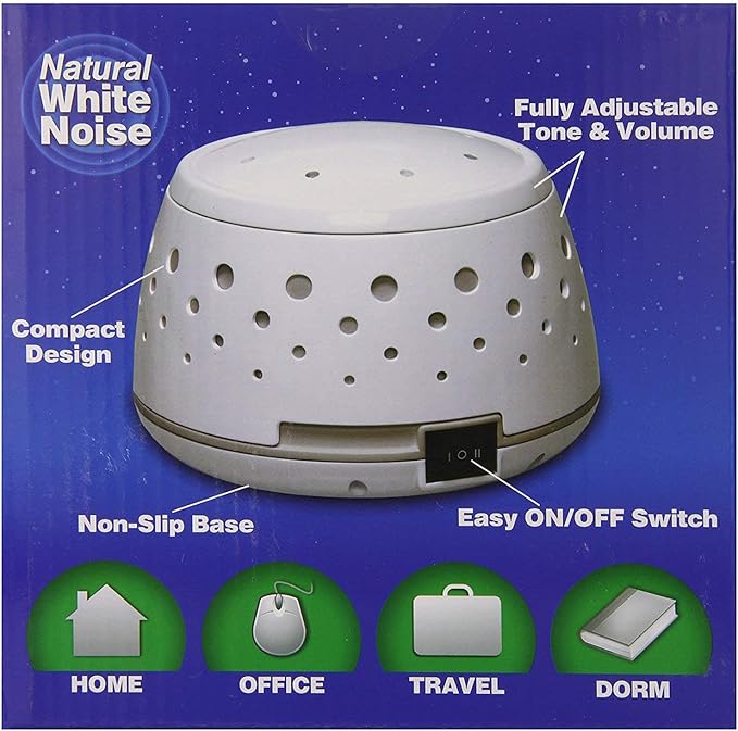 Sleep Easy Sound Conditioner, White Noise Machine Featuring Non Looping Soothing Natural Sound of Flowing Air from a Real Fan (2 Pack)