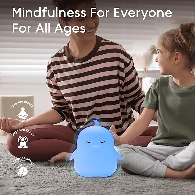 Breathing Pal 'Penny'- Mindfulness Breathing Light, Guided Visual Meditation Breathing Light, Anxiety Relief Items for Calm Down Corner/Meditation/Sleep Aid for Adult&Kid