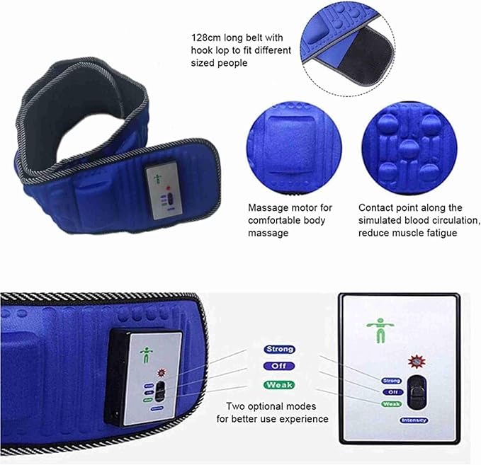 CNSZKYX Electric Abdominal Stimulator Body Vibrating Slimming Belt Belly Muscle Waist Trainer Massager X5 Times Weight Loss Fat Burning (US Plug)
