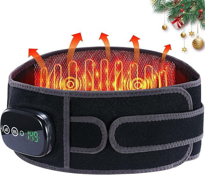 Heating Pad for Back HOMRELEXA Cordless Lower Back Massager with Heat, Birthday Gifts for Dad Men Women Mom, 3 Heating Levels & 3 Massage Mode