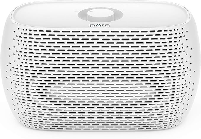 Pure Enrichment PureZone Breeze Tabletop 2-in-1 Air Purifier - True HEPA Filter Cleans Air, Helps Alleviate Allergies, Removes Pet Hair, & Smoke - Ideal for Home, Bedroom, & Office Desktop Surfaces