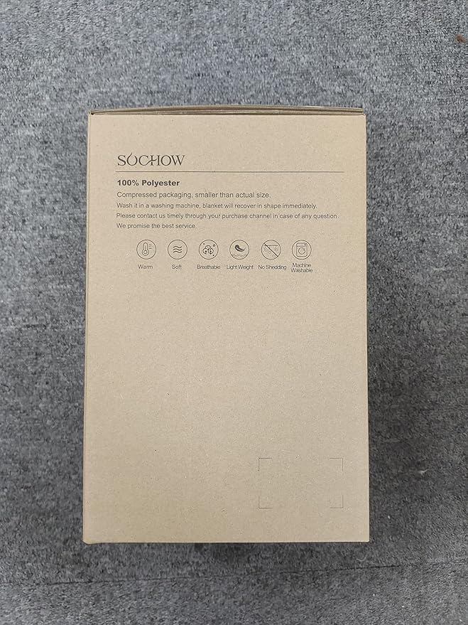 SOCHOW Sherpa Plaid Fleece Throw Blanket, Double-Sided Super Soft Luxurious Bedding Blanket 50 x 60 inches, Red/Grey