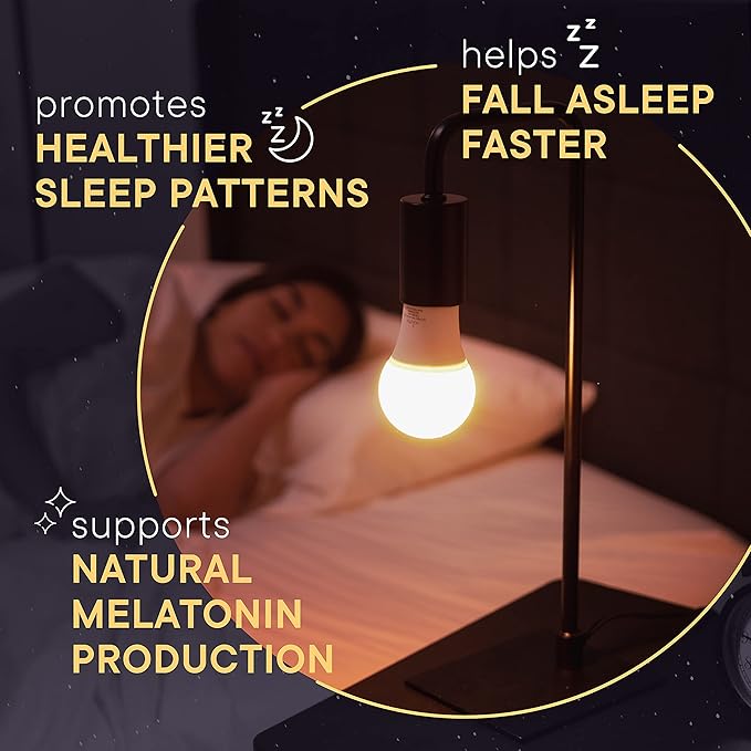 Sleep Aid Amber Light Bulbs I Blue Light Blocking Led Lights for Bedroom Soft Warm Light Bulbs I 7 Watts E26 Led Bulb 60 Watt (Equivalent) I Night Light Bulbs for Room Lamp, Bedroom Lights, Kids Room