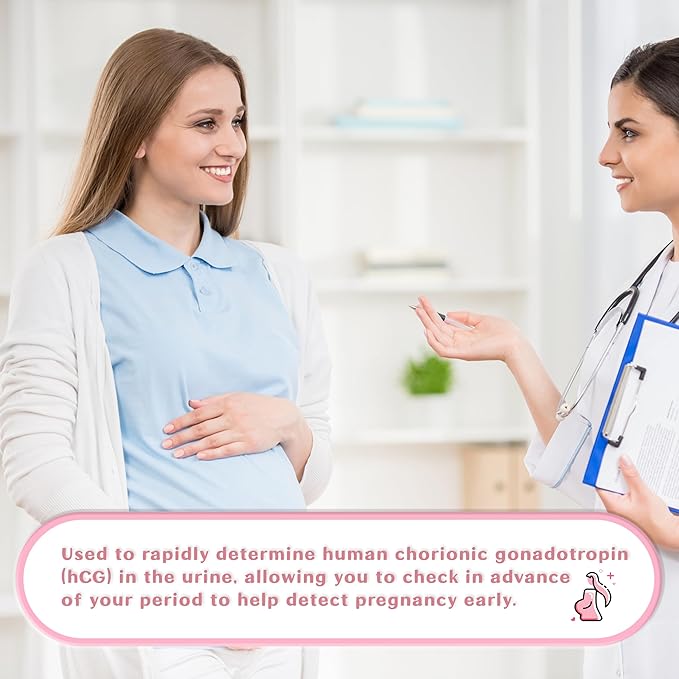 Pregnancy Test Strips with Urine Cups, 40 Count Individually Wrapped hCG Early Detection Home Tests Over 99% Accurate, Rapid Early Detection Pregnancy Test Strip 25mIU/mL