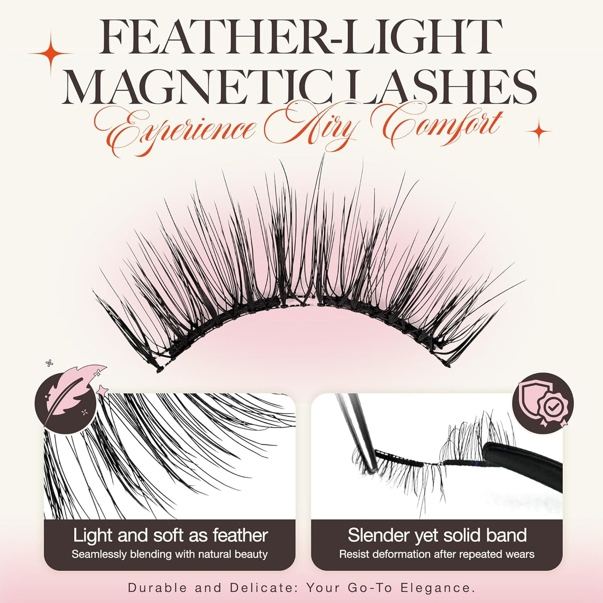 LASHVIEW Magnetic Eyelashes with Applicator,Reusable Soft Magnetic Eyelashes Natural Look, No Glue Needed RCM01-2