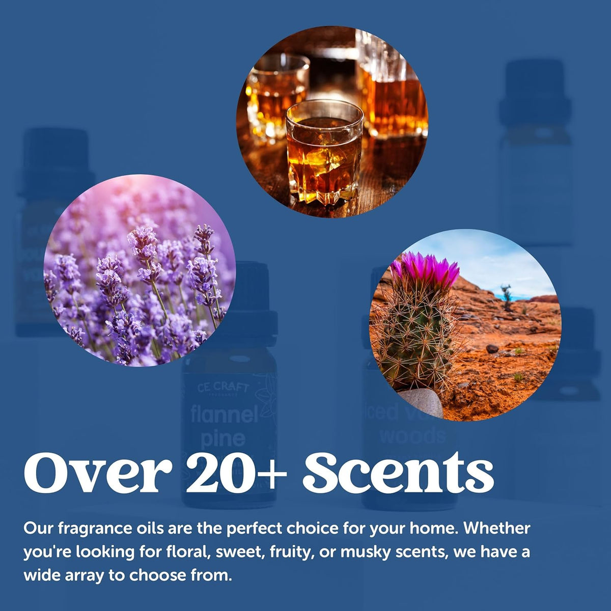 CANDECraftCo Premium Fragrance Oil – Diffuser Oils Fragrances Scented for Home, Candle Soap Making Supplies, Aromatherapy Blends for House (0.34 Fl Oz) (2-Pack, Vanilla Oak)