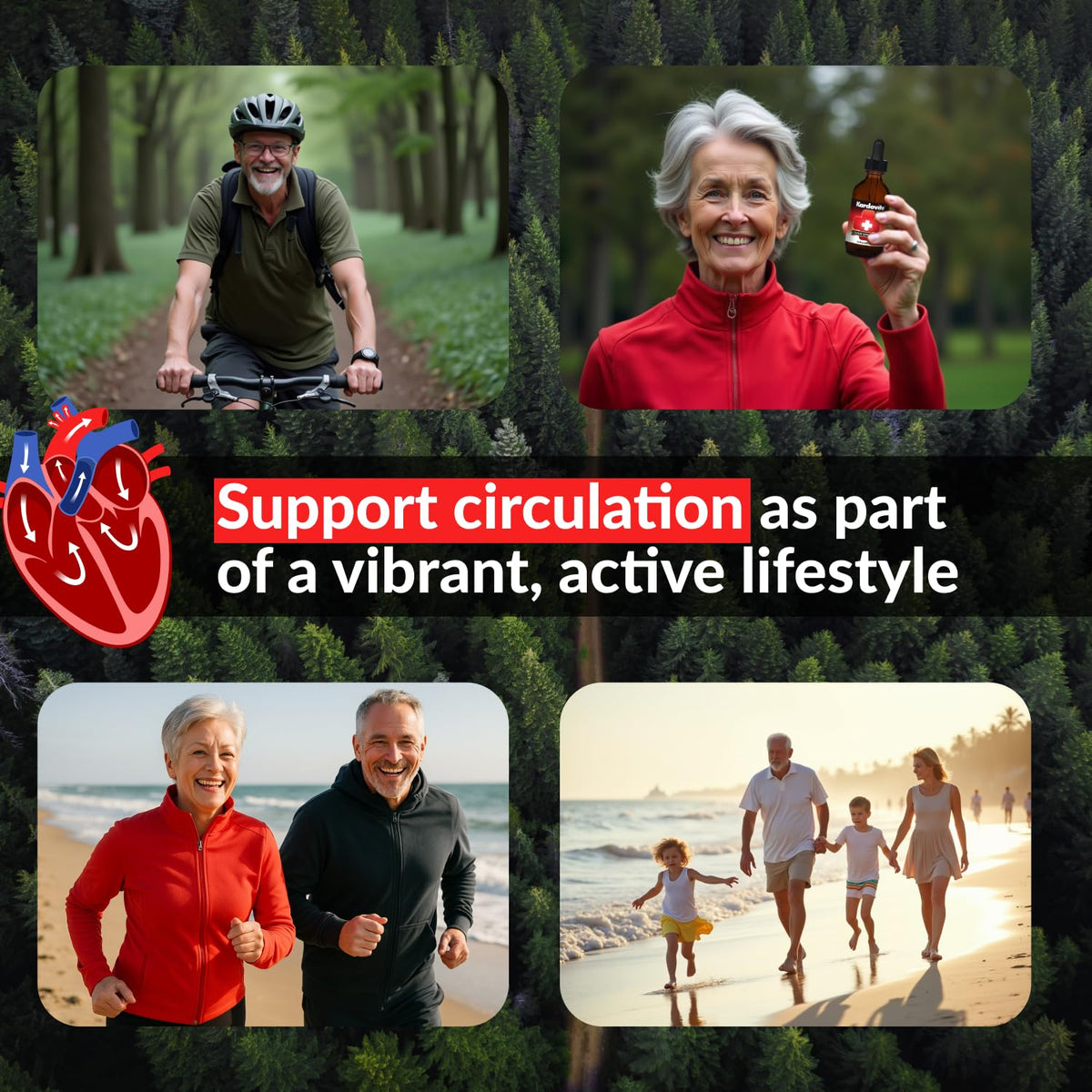 Kardovite Herbal Circulation Support Drops 100ml | Supports Circulatory Wellness with Hawthorn, Garlic, Ginkgo, Cayenne, Milk Thistle, Bilberry & Valerian | Supports Vitality & Daily Wellness