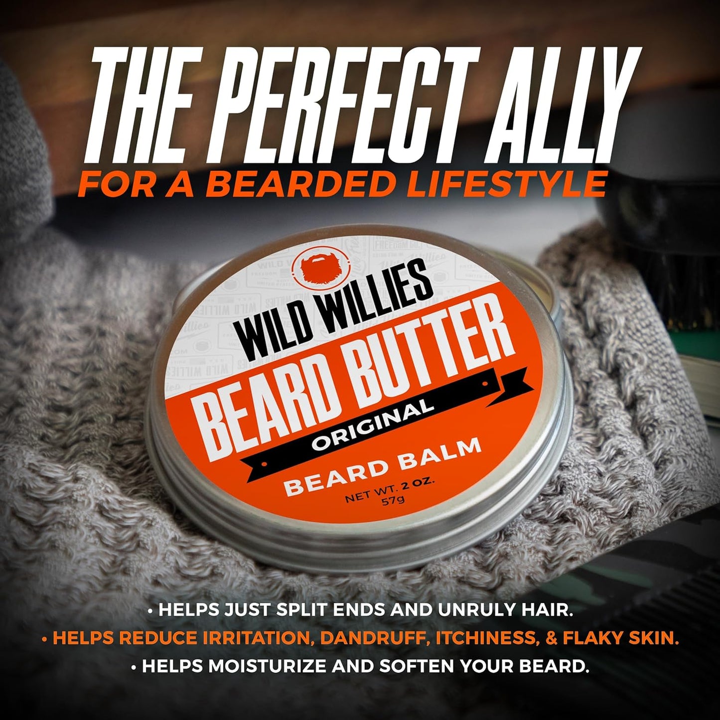 Wild Willies Beard Care Kit: Heated Beard Straightener for Men, Beard Butter, & Beard Growth Serum - Ultimate Grooming Tool Set, Beard Balm, Hydrating Serum, Hot Comb Beard Brush for Daily Use