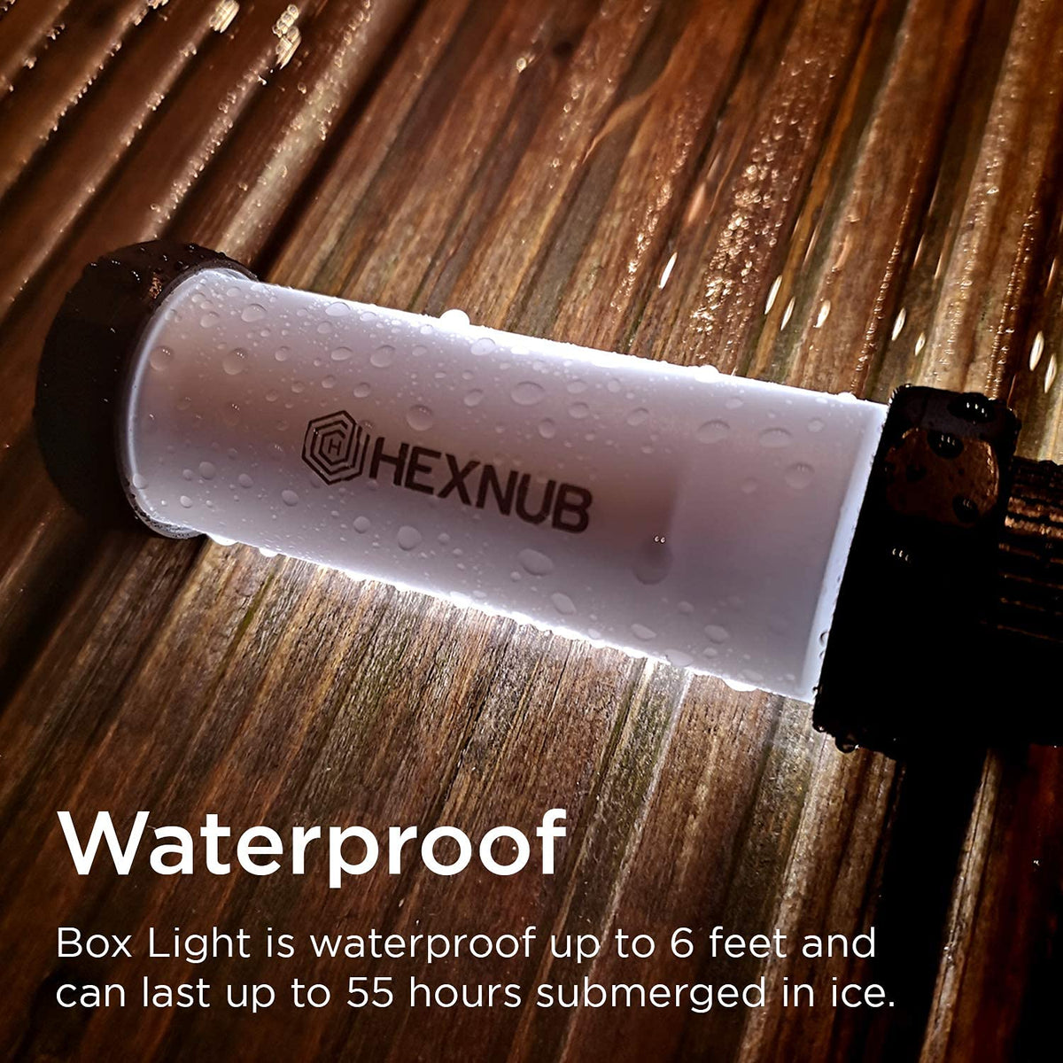 HEXNUB Cooler Box Light, Waterproof, Rechargeable LED Light Compatible with YETI, RTIC, ORCA, Ninja, Igloo, Coleman Ice Chest, Magnetic Base, Great for Outdoor Events, Camping Fishing Hunting Boating