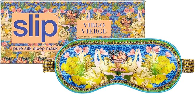 slip Pure Silk Sleep Mask - 100% Pure 22 Momme Mulberry Silk Eye Mask - Comfortable Sleeping Mask with Elastic Band + Pure Silk Filler and Internal Liner, Zodiac Collection: Virgo