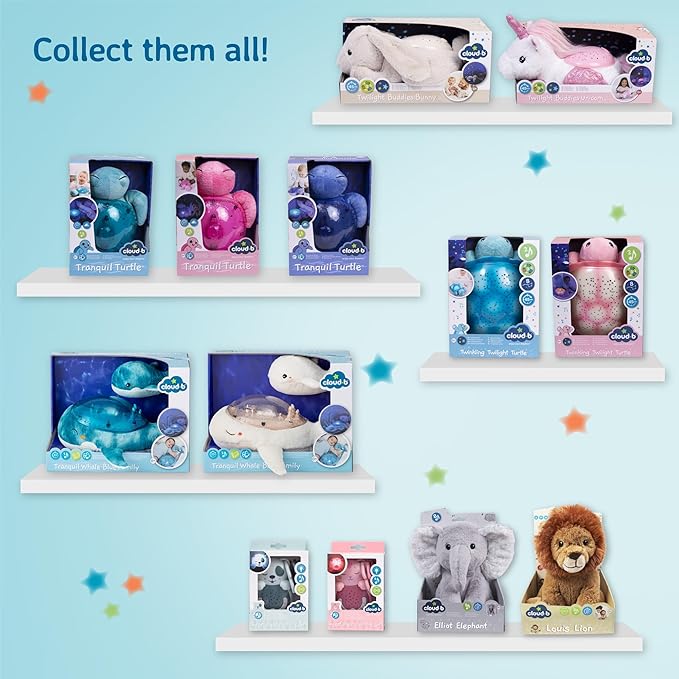 Cloud b Sound Machine with White Noise Soothing Sounds | Cuddly Stuffed Animal & Nomadic Nightlight | Record Parent Voice | Adjustable Settings & Auto-Shutoff | LoveLight™ Buddies - Lily The Unicorn™