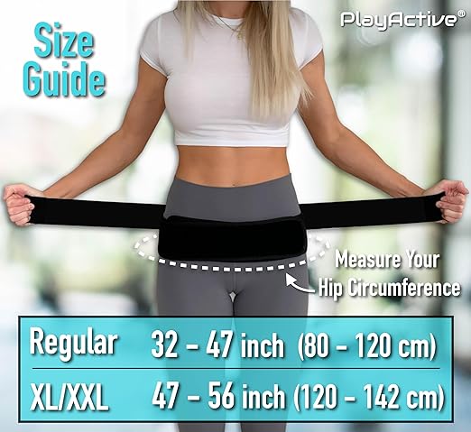 Sacroiliac SI Joint Hip Belt - Sciatica Belt and Lower Back Support Brace for Women and Men - Hip Braces for Hip Pain - Pelvic Support Belt, Trochanter Belt for Pain Relief (XL-XXL/Black)